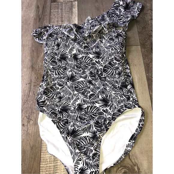 Vineyard Vines One Shoulder Swimsuit - Picture 1 of 3